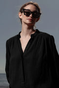 Marish Top - Black Gauze - Heidi Merrick