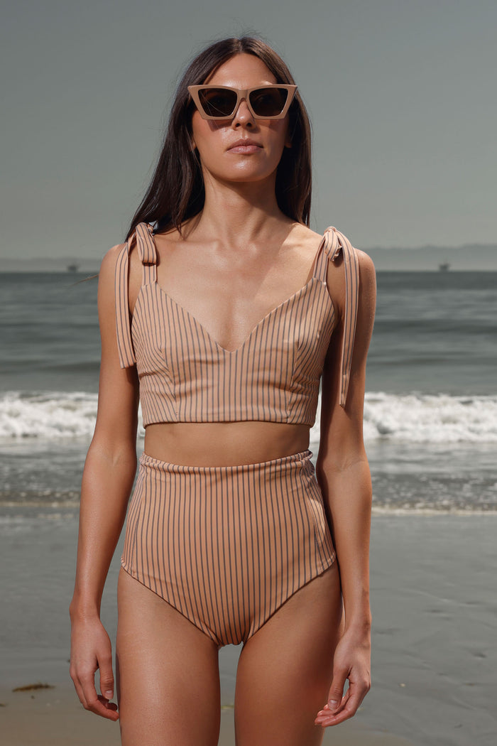 Mimizan Bottom - Ticking Stripe - Heidi Merrick