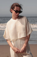 Mojave Top - Ivory Tissue Linen - Heidi Merrick