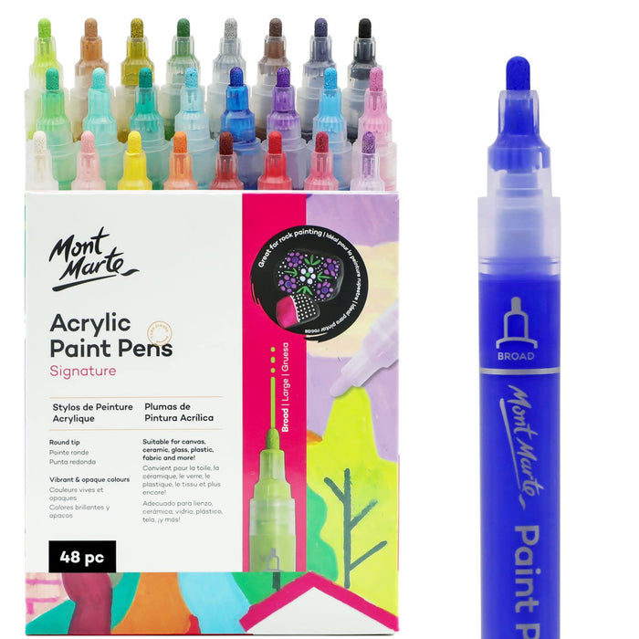 Mont Marte Acrylic Paint Pens Broad Tip