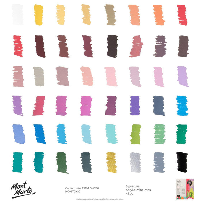 Mont Marte Acrylic Paint Pens Broad Tip