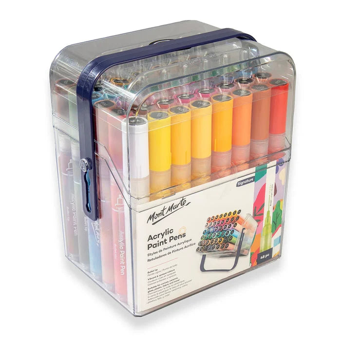 Mont Marte Acrylic Paint Pens in Case Broad Tip Signature