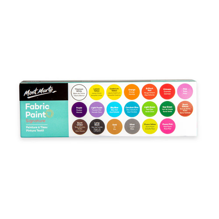 Mont Marte Fabric Paint Signature 20pc x 20ml