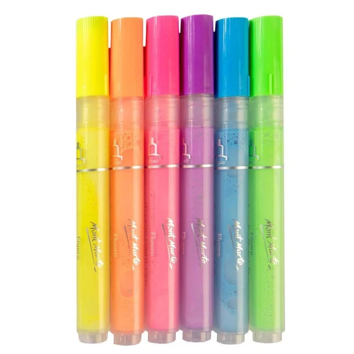 Mont Marte Fluoro Signature Acrylic Paint Pens Set