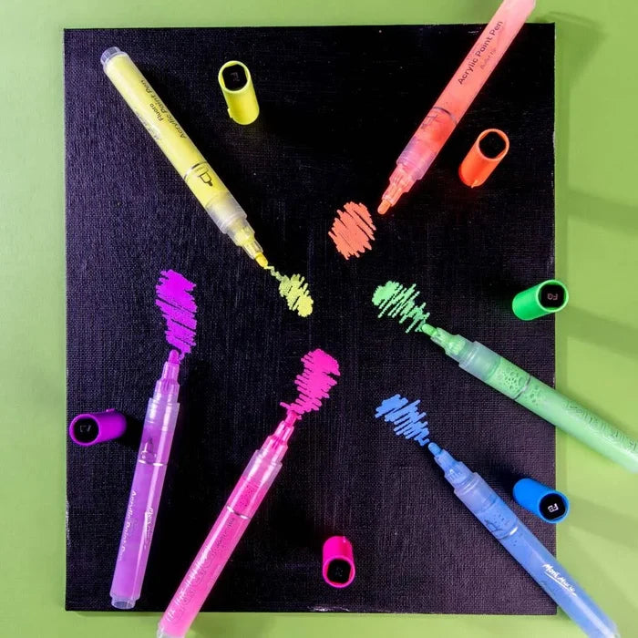 Mont Marte Fluoro Signature Acrylic Paint Pens Set
