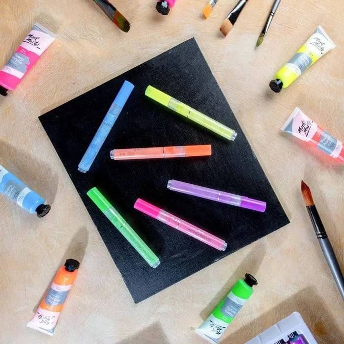 Mont Marte Fluoro Signature Acrylic Paint Pens Set