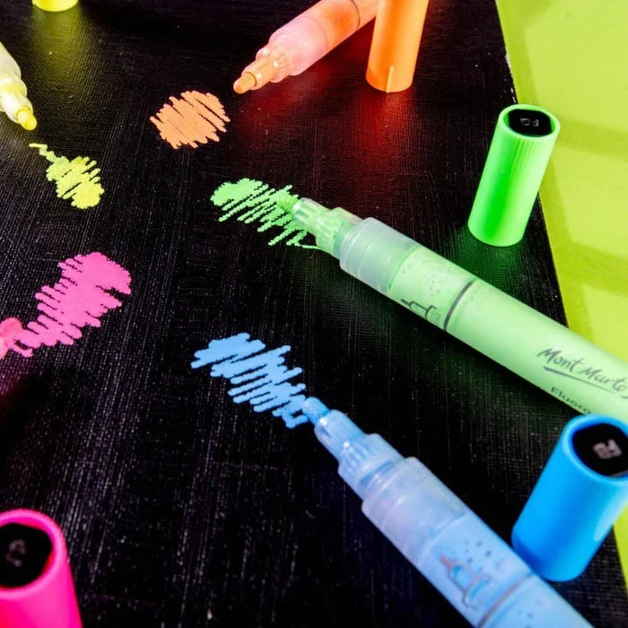 Mont Marte Fluoro Signature Acrylic Paint Pens Set