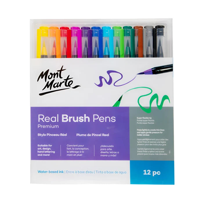 Mont Marte Real Brush Pens Premium Set