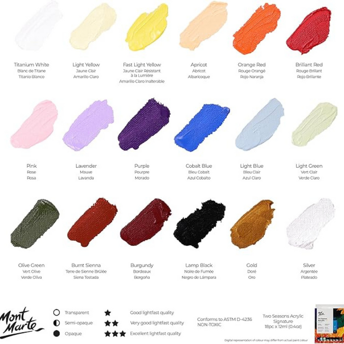 Mont Marte Two Seasons Acrylic Paint Set