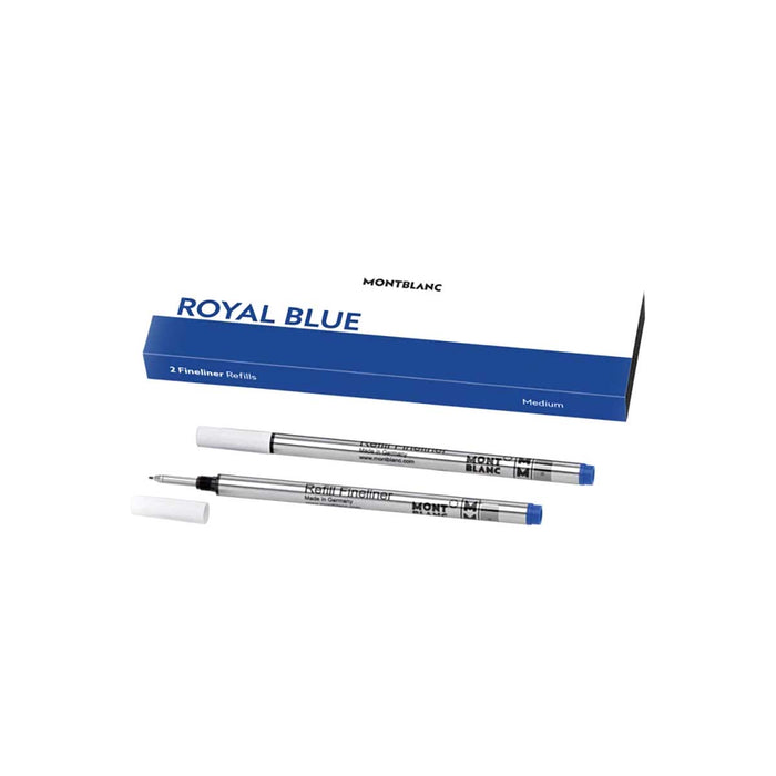 Montblanc Fineliner Refills Royal Blue Medium 128248 Pack of 2 - PensAndPencils.Net