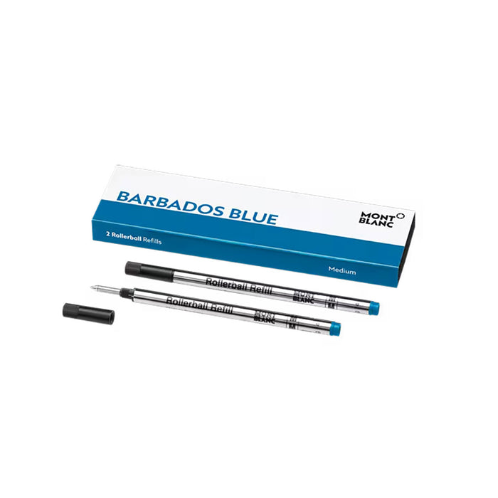 Montblanc Rollerball Refills Barbados Blue Medium Pack of 2