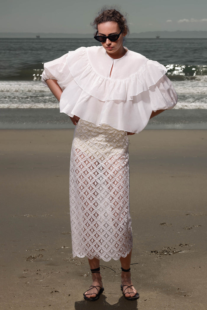 Moon Top - White - Heidi Merrick