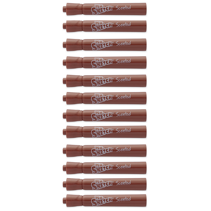 Mr. Sketch Cinnamon Scented Markers Chisel Tip Brown Color, Dozen  1906360  Mr Sketch Scented Markers