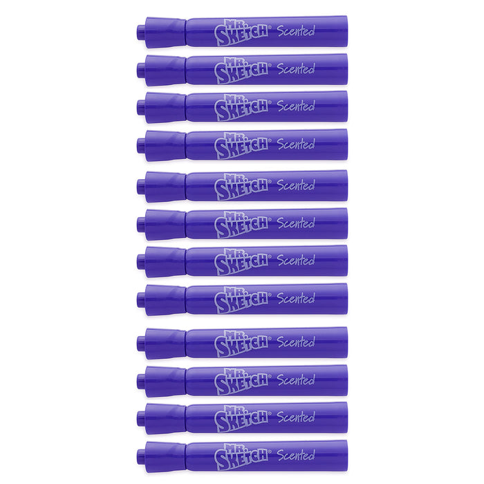 Mr. Sketch Grape Scented Markers Chisel Tip Purple Color, Dozen  1919007  Mr Sketch Scented Markers