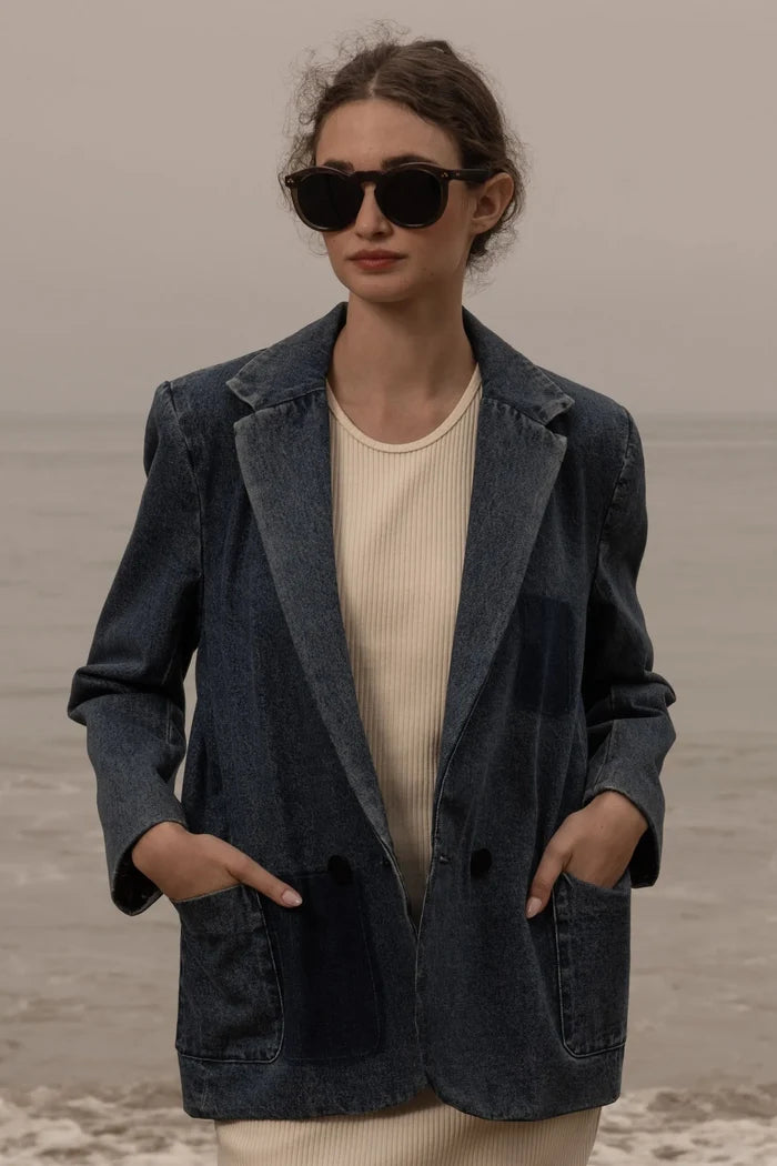 Neil Blazer - Denim - Heidi Merrick