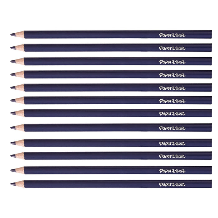 Paper Mate Blue Colored Pencils Pack of 12 (Writes Blue)  Paper Mate Pencils