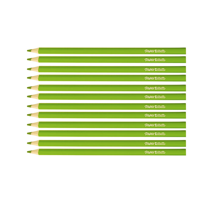 Paper Mate Colored Pencils Grass Green Pack of 12 (Writes Grass Green)  Paper Mate Pencils