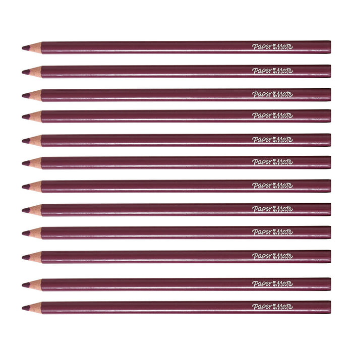 Paper Mate Colored Pencils Magenta Pack of 12 (Writes Magenta)  Paper Mate Pencils