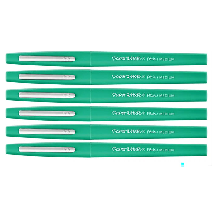 Paper Mate Flair Candy Pop Gummy Green Felt Tip Pen Medium Pack of 6