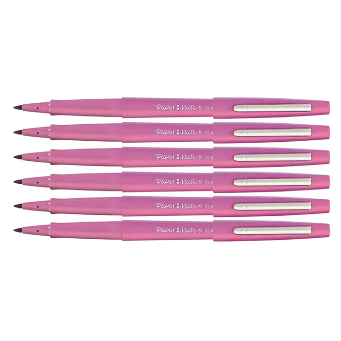 Paper Mate Flair Candy Pop Strawberry Lollipop Felt Tip Pen Medium Pack of 6