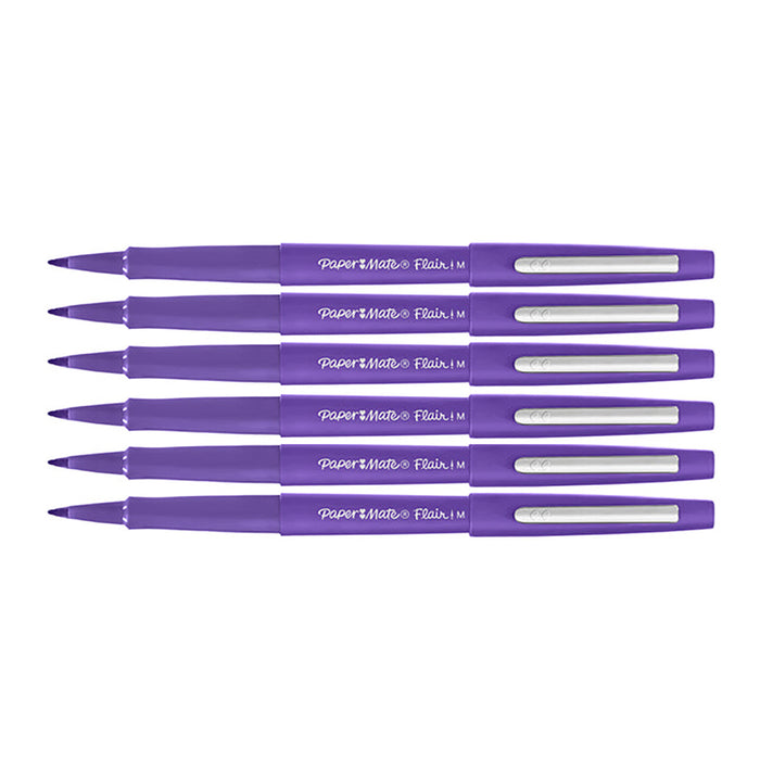 Paper Mate Flair Grape Candy Pop  Gumdrop Felt Tip Pen Medium Pack of 6