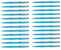 Paper Mate Flair Sky Blue Felt Tip Pen Medium, - Bulk Pack of 24