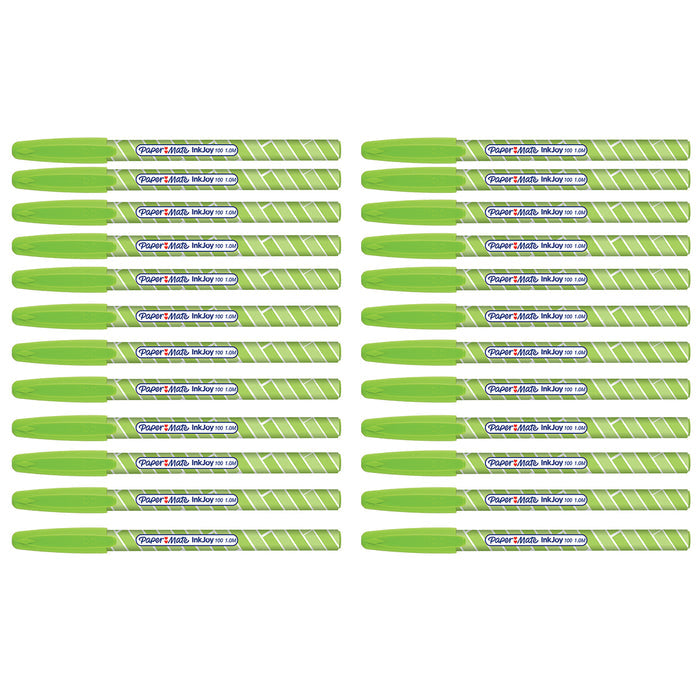 Paper Mate Inkjoy 100 ST Lime Ballpoint Pen, Pack of 24  Paper Mate Ballpoint Pen
