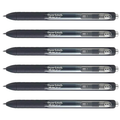 Paper Mate Inkjoy Gel Black Pen Medium Point 0.7 MM Retractable Pack of 6 - PensAndPencils.Net