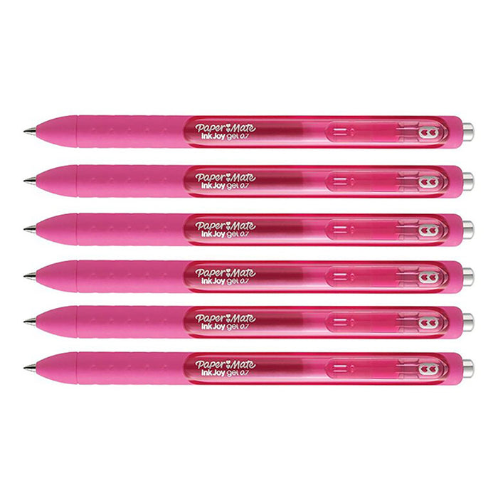 Paper Mate Inkjoy Gel Pen Pink Medium, Retractable Gel Pen Pack of 6  Paper Mate Gel Ink Pens