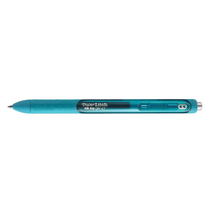 Paper Mate Inkjoy Gel Teal Medium Point 0.7 mm Retractable Gel Pen Pack of 6 - PensAndPencils.Net