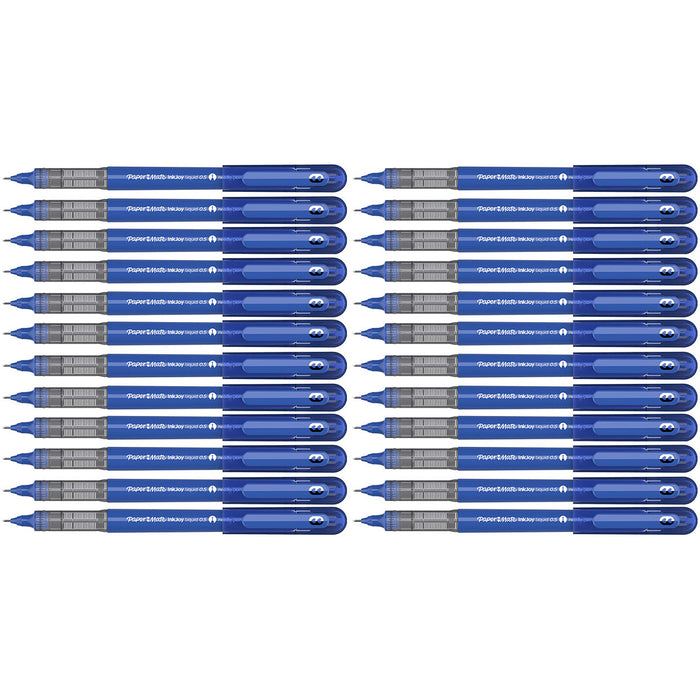 Paper Mate Inkjoy Liquid Needle Point Pen Blue 0.5 Bulk Pack of 24  Paper Mate Ballpoint Pen