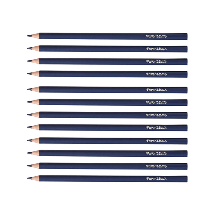 Paper Mate Prussian Blue Colored Pencils Pack of 12 (Writes Prussian Blue)  Paper Mate Pencils