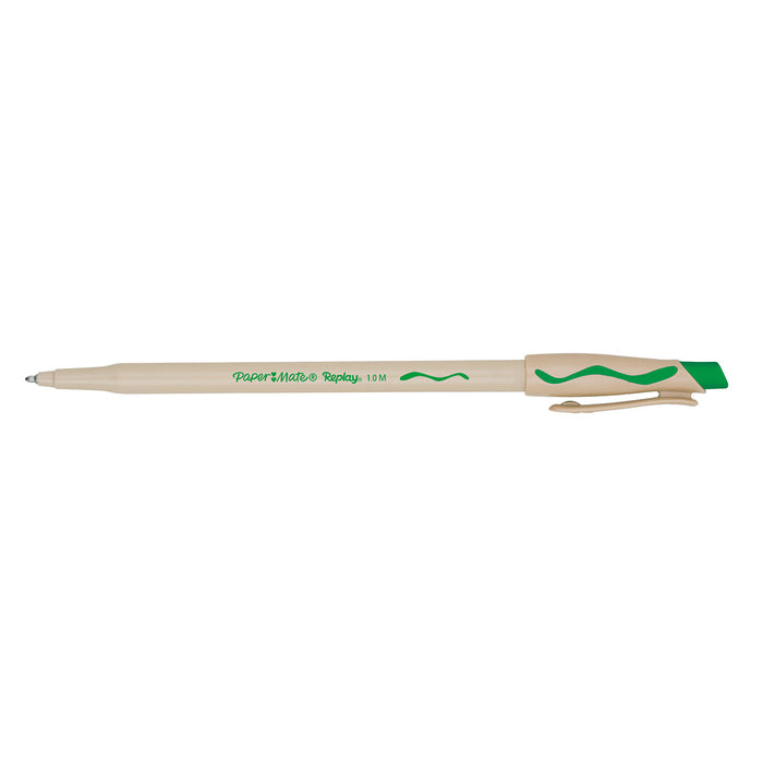 Paper Mate Replay Erasable Pen, Green Ink Pack of 12  Paper Mate Erasable Pens