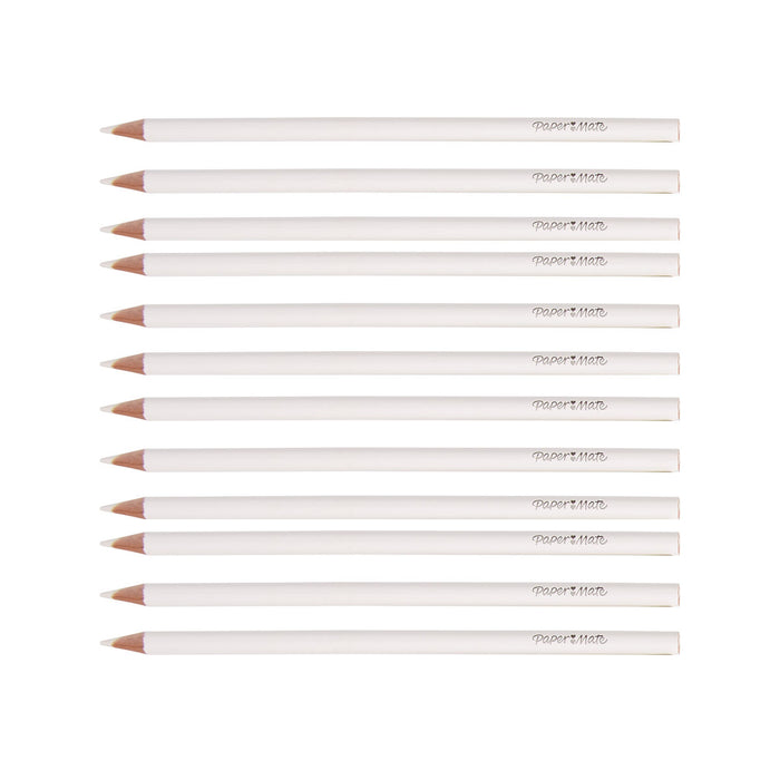 Paper Mate White Colored Pencils Pack of 12 (Writes White)  Paper Mate Pencils