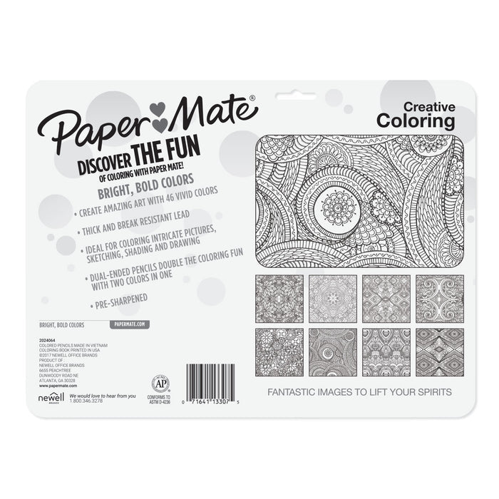 Papermate 36 Colored Pencils and Coloring Booklet Kit - PensAndPencils.Net