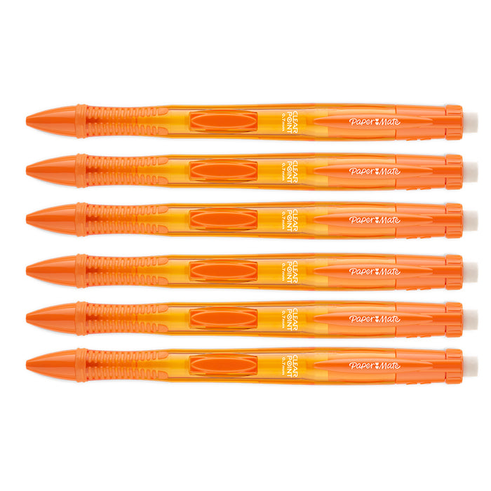 Papermate Clearpoint Color Pencils Orange Lead Pencil 0.7MM (Orange Lead) Pack of 6  Paper Mate Pencil