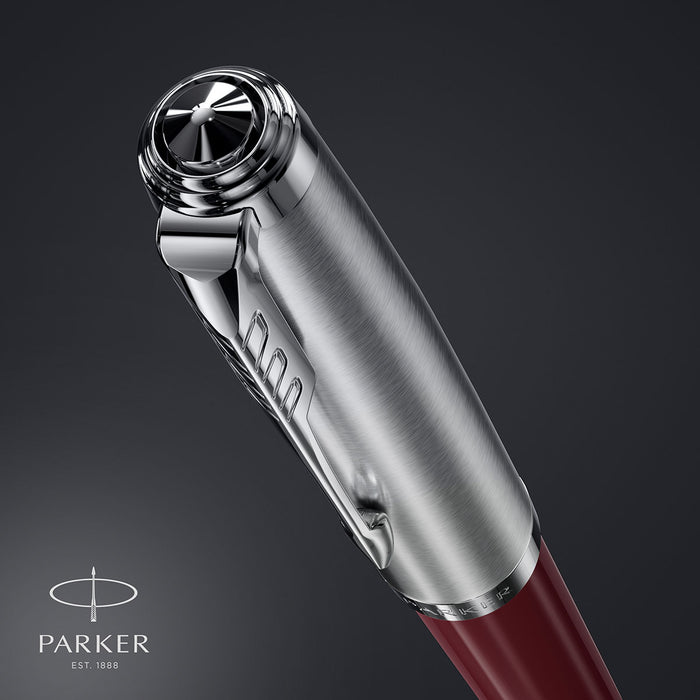Parker 51 Burgundy Ballpoint Pen Chrome Cap 2123498 - PensAndPencils.Net