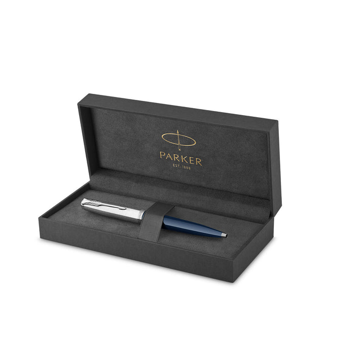 Parker 51 Midnight Blue Ballpoint Pen Chrome Cap 2123503 - PensAndPencils.Net