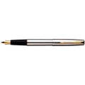 Parker Frontier Stainless Steel Gold Trim Fountain Pen Med Nib Made In UK - PensAndPencils.Net