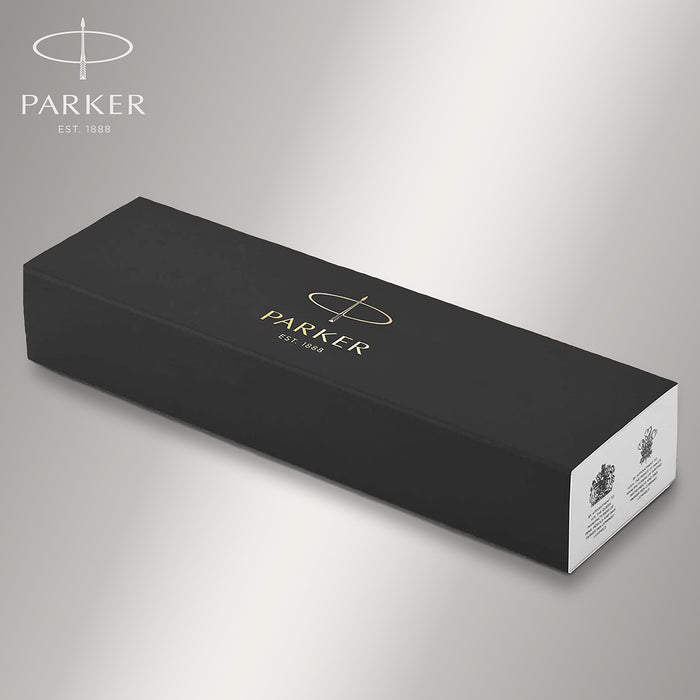 Parker Frontier Stainless Steel Gold Trim Fountain Pen Med Nib Made In UK  Parker Fountain Pens