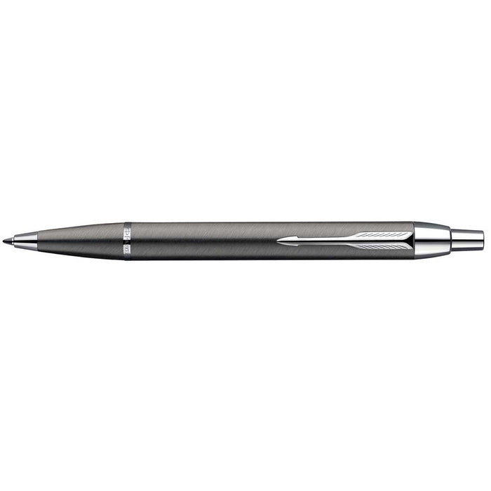 Parker IM Ballpoint Pen Gunmetal Chrome Trim, Black Ink, Gift Boxed - PensAndPencils.Net