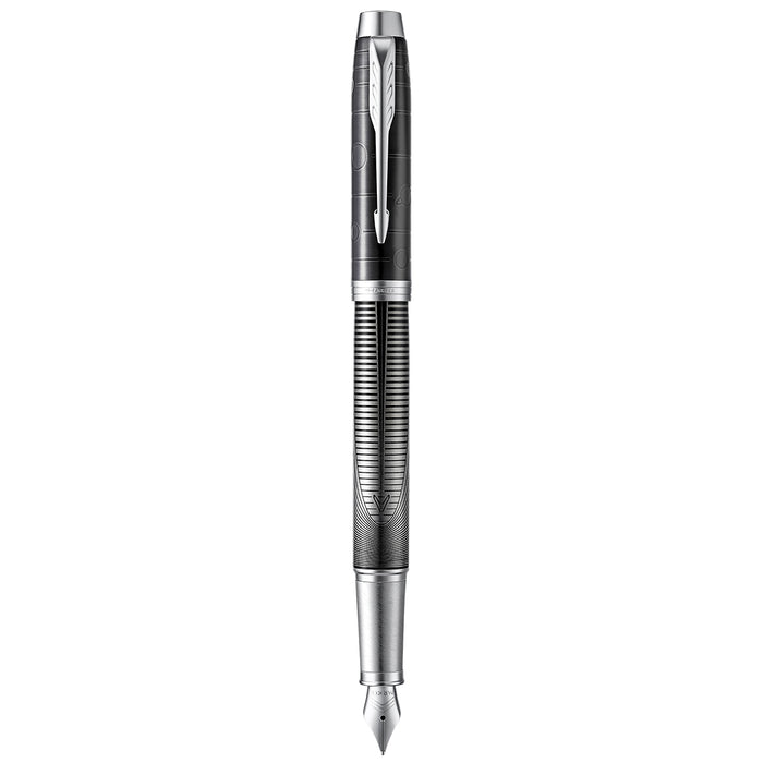 Parker IM Metallic Pursuit Fountain Pen Medium and Ballpoint Gift Set