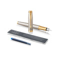 Parker IM Premium Fountain Pen, Warm Silver Gold Trim, Medium  Parker Fountain Pens