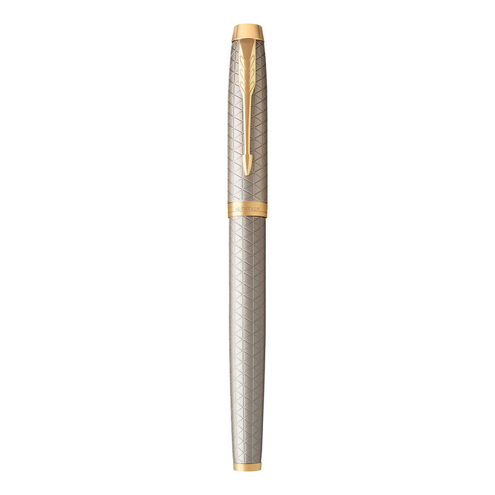 Parker IM Premium Fountain Pen, Warm Silver Gold Trim, Medium  Parker Fountain Pens