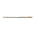 Parker Jotter Ballpoint Pen Stainless Steel Gold Clip and Trim Blue Ink In Parker Gift Box New Style Clip  Parker Ballpoint Pen
