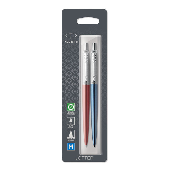 Parker Jotter Gel Pens Royal Blue and Red Gift Set, Blue Ink  Parker Ballpoint Pen