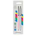 Parker Jotter Pastel Blue and Pink Ballpoint Pens Blue Ink