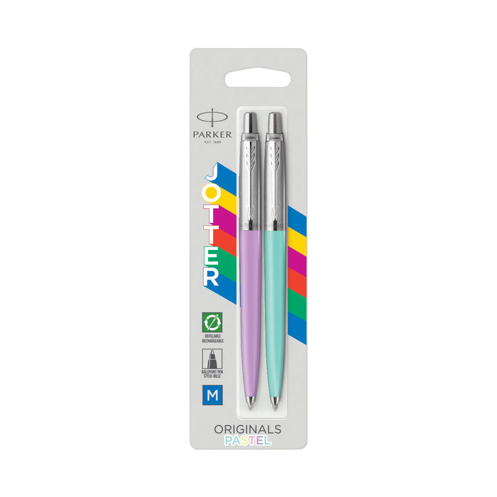 parker jotter pastel black gel pens