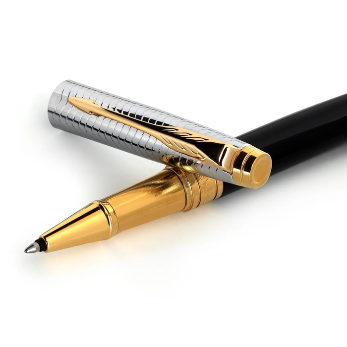 Parker Premium Aster Contemporary Black/Chrome GT Roller Ball Pen 9000037519