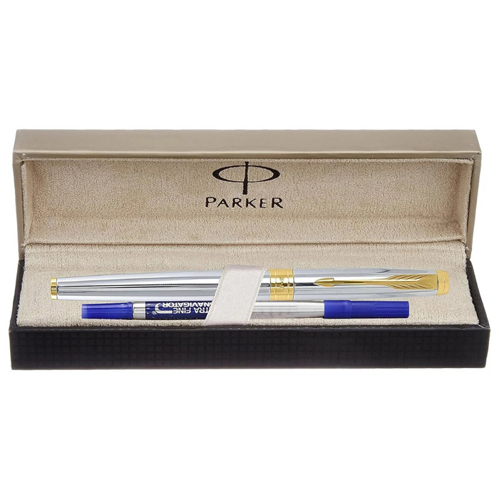 Parker Premium Aster Shiny Chrome GT Roller Ball Pen 9000023080